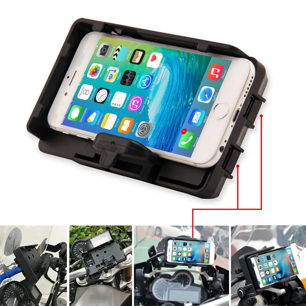 for BMW R1200GS 2013-2017 R1250GS 2019 F750GS F850GS CRF 1000L F700GS f800GS Mobile phone Navigation phone bracket USB charging