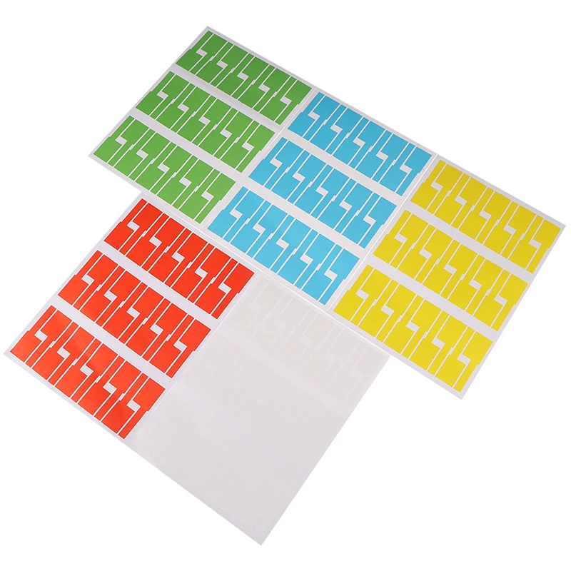 30pcs/sheet Waterproof Self-adhesive Cable Sticker Identification Tags Labels Organizers Colorful Identification Tags