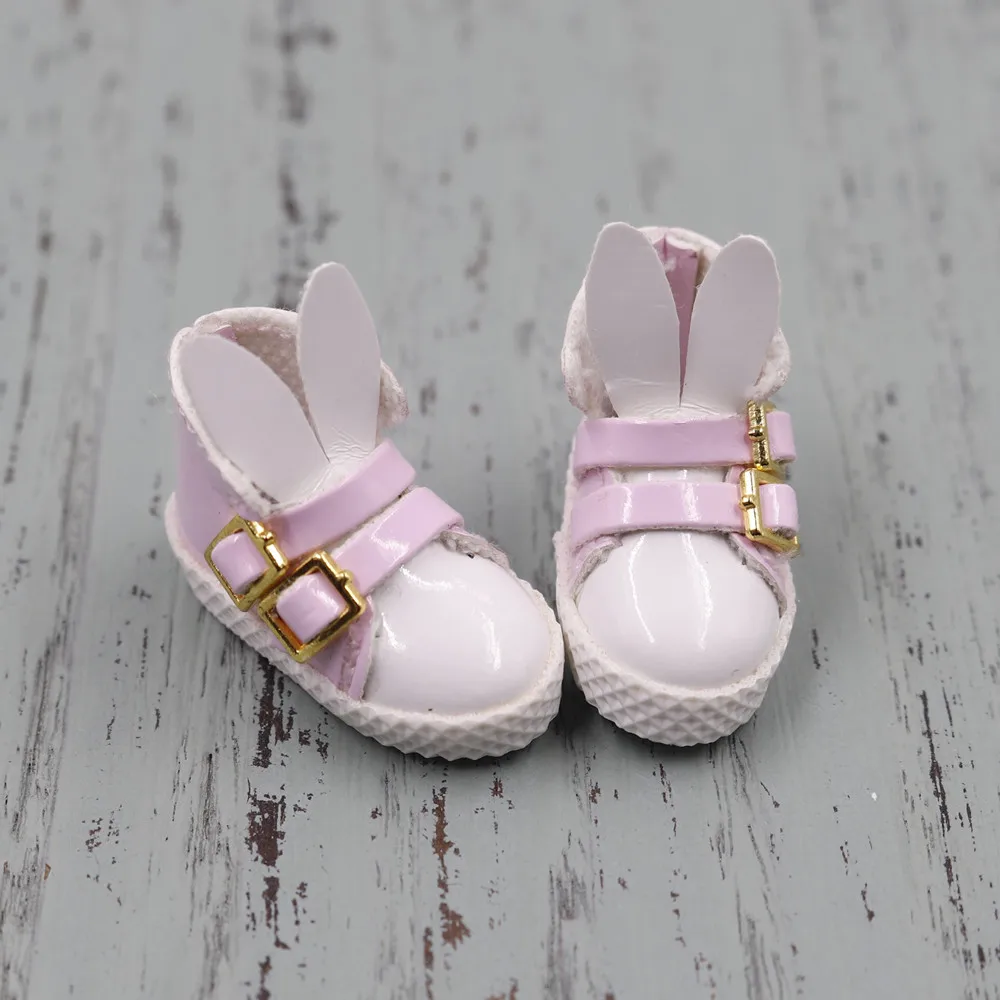 Shoes for ICY DBS Blyth doll Pink Bunny Boots suit for Joint doll 1/6 BJD OB24 ANIME GIRL