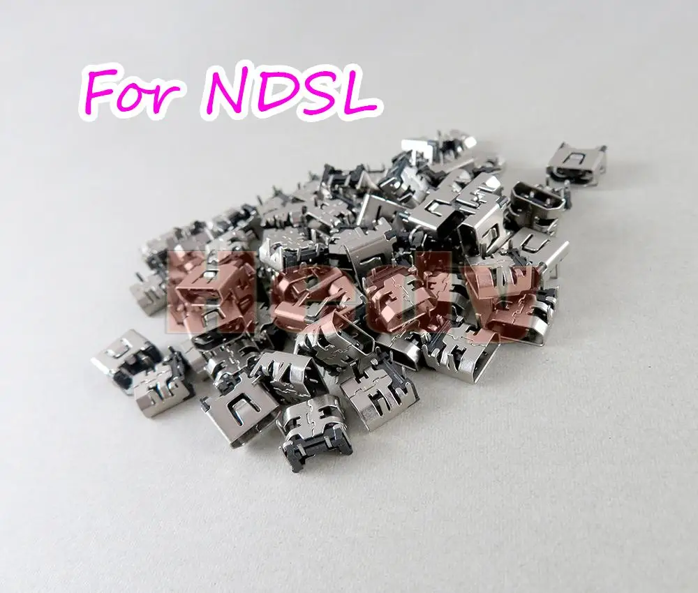 Porta de soquete para nintendo ds lite, 50 peças para ndsl carregamento porta de substituição para nintendo ds lite conector de porta de carregamento peça de reparo