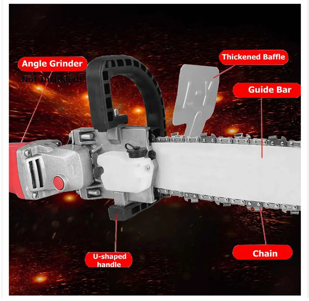 11.5 /12インチM10またはM14チェーンソーブラケットキットアングルグラインダーチェーン見たブラケット電気チェーンは、部品