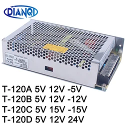 T-120C 5V 15V -15V Triple output Switching power supply T-120A 5V 12V -5V T-120B 5V 12V -12V ac dc T-120D 5V 12V 24V