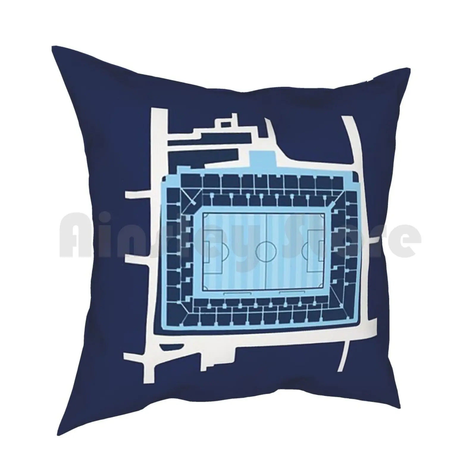 White Hart Lane Stadium Overhead Pillow Case Printed Home Soft Throw Pillow White Hart Lane Stadium Overhead Fashion New