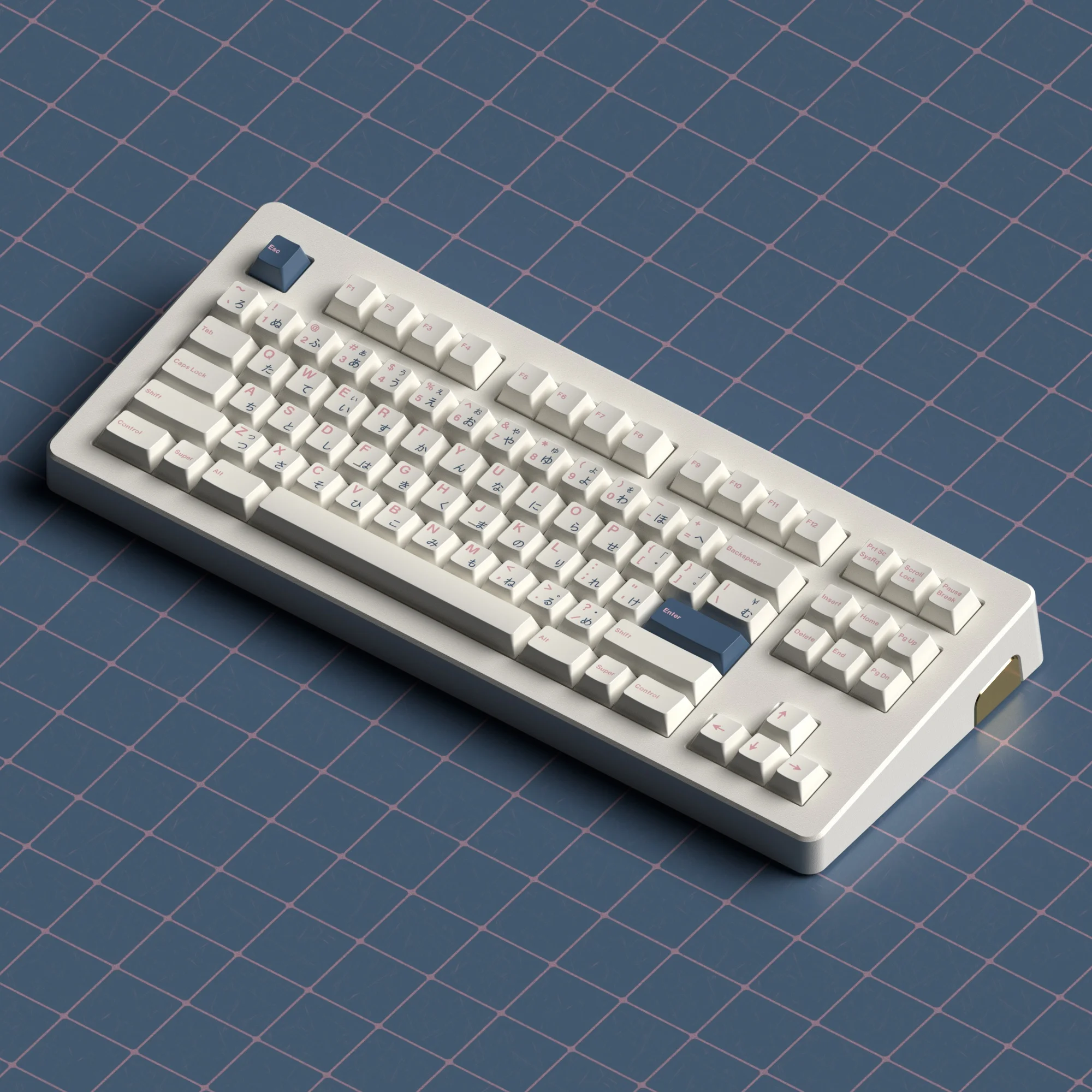 Imagem -02 - Jkdk-keycap Japonês Azul e Rosa Perfil Cereja Tampas de Teclas Pbt Dye Subbed Teclado Mecânico com Interruptor mx