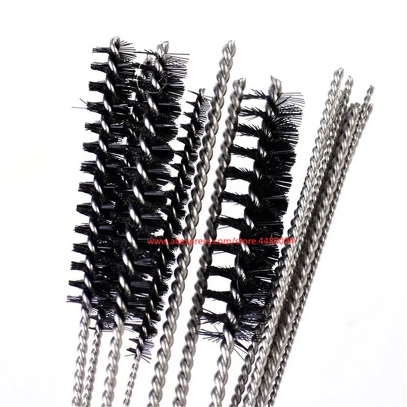 에어 브러시 먼지 청소 바늘 제트 기화기 제거 탄소 도구 키트, 청소 브러쉬 스프레이 건, 10 개