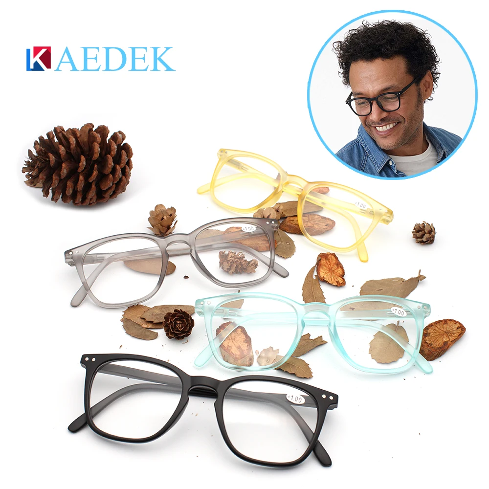 

KAEDEK Anti-Blue Ray Reading Glasses Square Men Women Eyeglasses Diopter Stylish computer glasses blue blocking women glasses