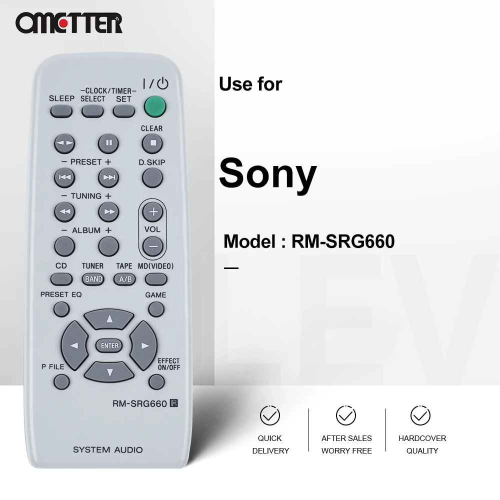 RM-SRG660 Suitable for Sony Audio Remote Control MHC-RG330 MHC-RG440S