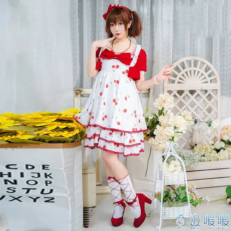 

Game Miracle Nikki Nikki Cosplay costume Cherry Adolescence Lolita Dress Kawaii Summer Dress