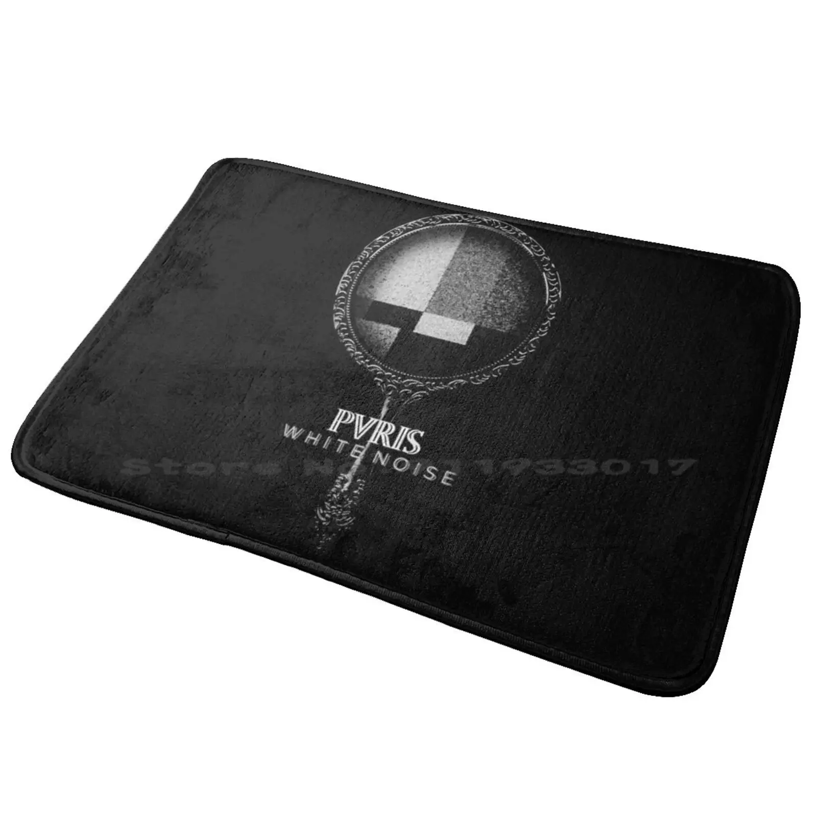 Miror Pvris White Noise Entrance Door Mat Bath Mat Rug Logo Window Bumper Emblem Silly Black And White Funny Simple Classic