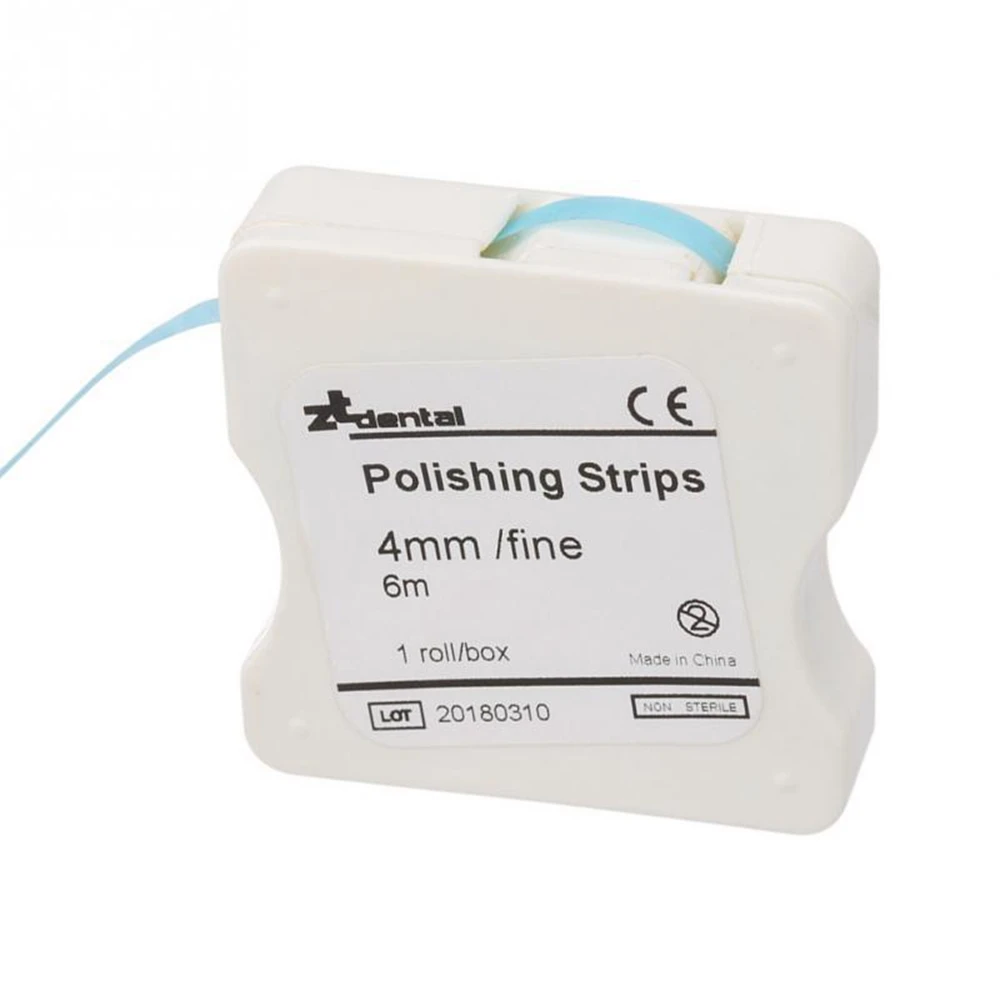 1Roll/Box Dental Polishing Strip 4mm*6m Tooth Interdental Resin Surface Grinding Whitening Sanding Dentist Material