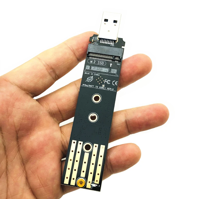 M.2 to USB 3.1 SSD Adapter M.2 NVME PCIe SATA Dual Protocol RTL9210B SSD Board for 2230 2242 2260 2280 NVME SATA M.2 SSD Adapter