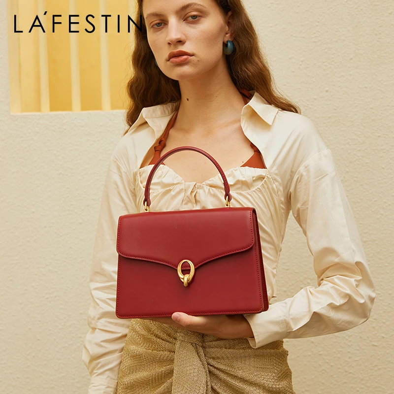 LA FESTIN-Bolso de hombro clásico para mujer, bolsa de cuero de marca famosa, de lujo, para otoño e invierno, novedad de 2023