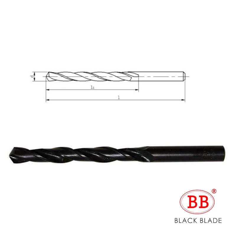 BB Twist Drill Bit HSS Black Oxide Tiny Micro Mini Diameter 0.2mm~20mm Hole 10PCS for Metal Wood PVC HSSCo Cobalt