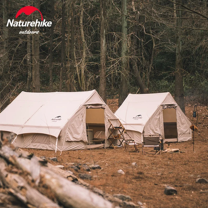 Imagem -06 - Naturehike-barraca Inflável com Bomba de ar Caminhadas ao ar Livre Tenda Cabine Algodão Grande Espaço Camping Família 24 Pessoas 63