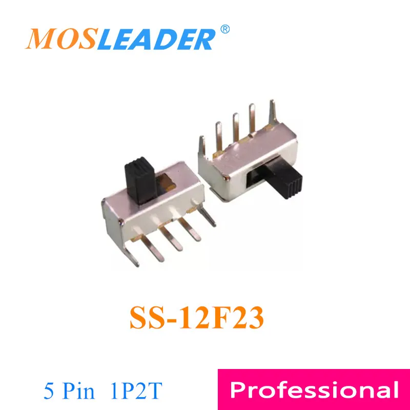 

Переключатель Mosleader SS-12F23, SS12F23, SS12F23G5, 1P2T DIP, боковой переключатель, переключатель 90 °, ход 5 P, 5 контактов