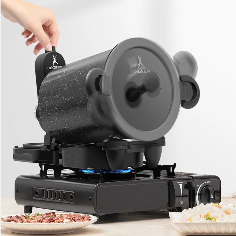 Máquina de cocina giratoria de 360 ° para exteriores y hogar, máquina de cocina no inflamable, máquina de arroz frito, máquina de Fideos Fritos, barbacoa