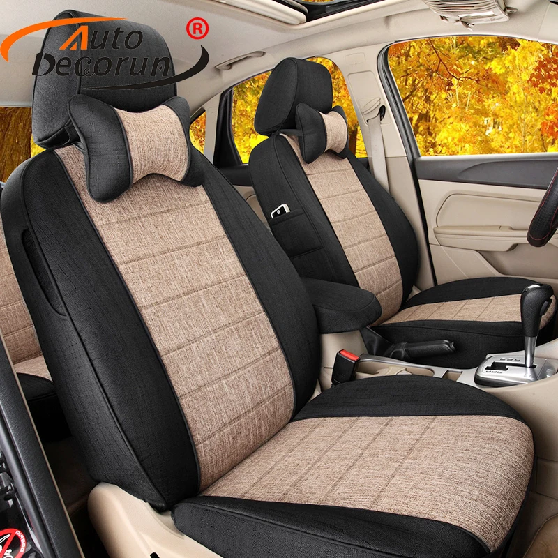 Flax Fabric Custom Fit Seat Cushions for Citroen C4 Aircross Accessories Seat Covers Sets for Cars Supports Protectors Styling