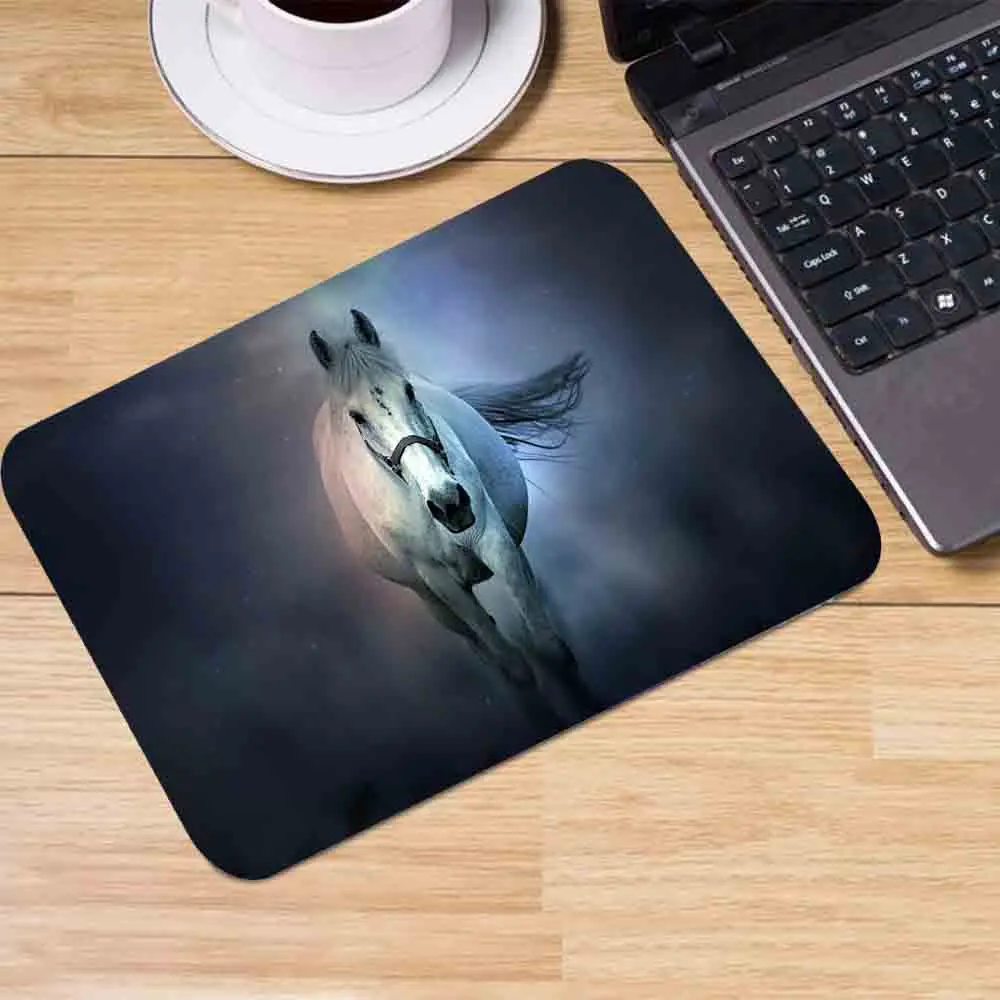 

Horse Animal Square Small Mouse Pad Speed Version Game Accessories Gamer Mouse Pad Small Size Mouse Keyboard Pad Desk Mouse Pad