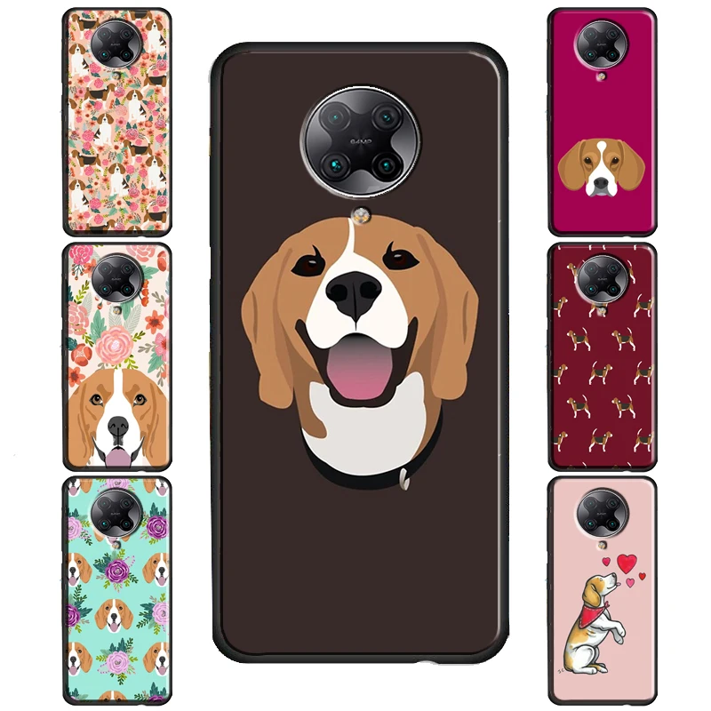 Beagle Floral Dog Cover For POCO F3 X3 GT F1 F2 M3 M4 X4 NFC X3 Pro Case For Xiaomi 12 10T 11T Pro Mi 11 Lite