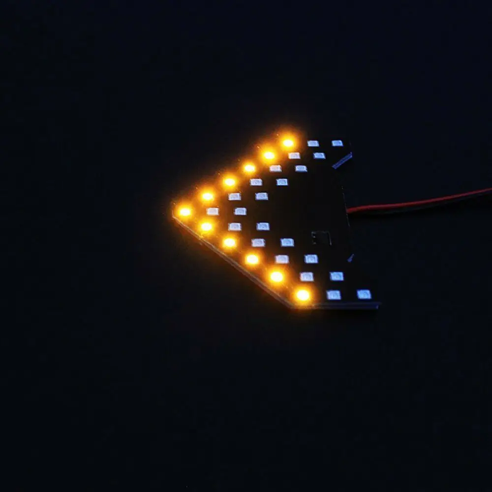 1PC Universal Fit Ultra Slim Sequential Flashing 33-SMD-1210 Auto LED Side Mirror LED Turn Signal Arrows Amber Yellow Red Hidden