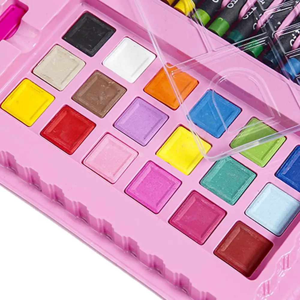 ペイントドローイングセット,208個,クレヨン色鉛筆,水彩ペン,子供用,学生用,アートセット,ブラシ