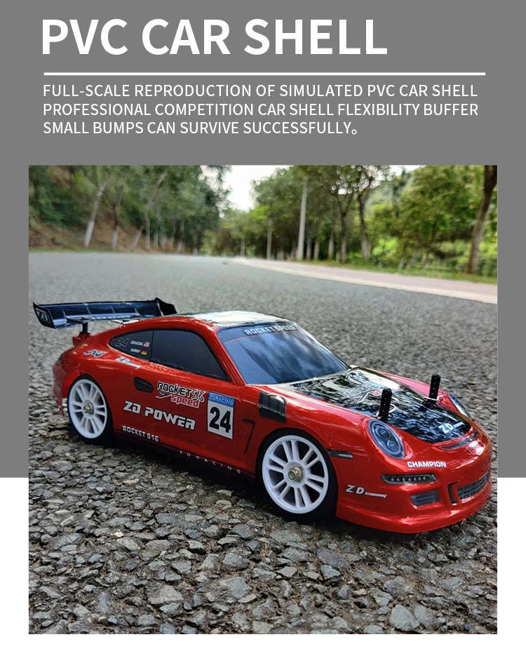 RC Car ZD Racing ROCKET S16 1/16 4WD Flat Sports Car 30KM/H 2.4GHZ