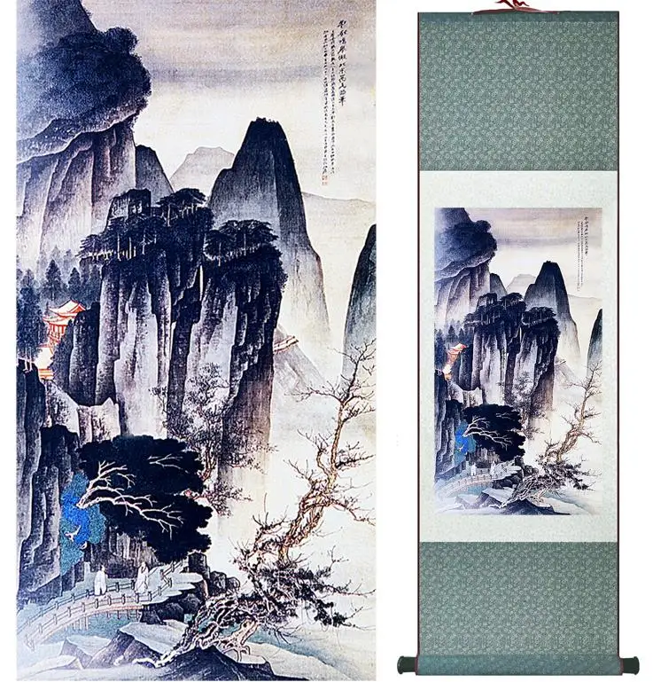 

ZhangDaqian landscape painting Chinese art Painting Home Office Decoration Chinese painting 2015012202Printed painting