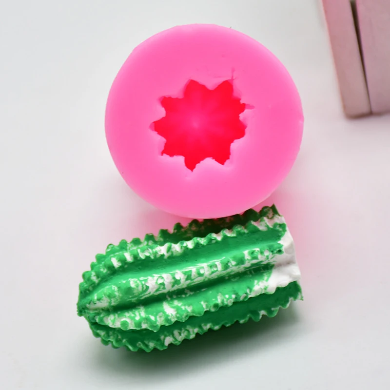 3D Cactus Candle Silicone Mold DIY Soap Aroma Candle Mould Chocolate Cake Making Tool Handmade Clay Crafts Art Mold