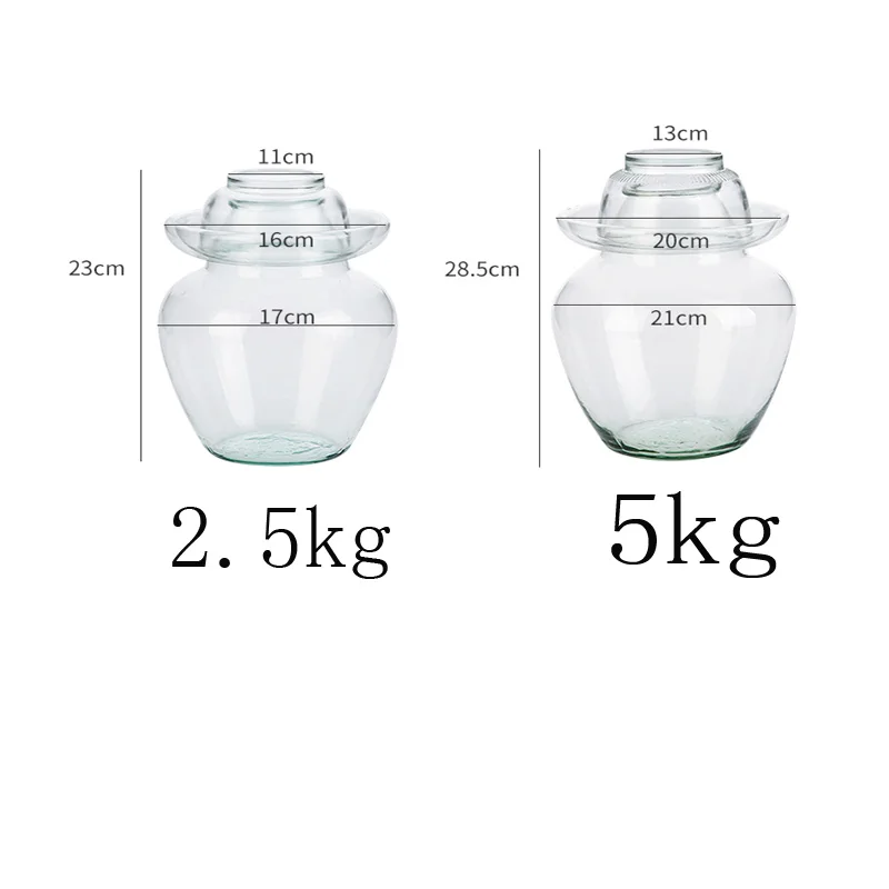 Transparent  Glass Container Kimchi Storage Jar Kitchen Thickened Pickled Cans Household Pickled Jar  Sealed Can