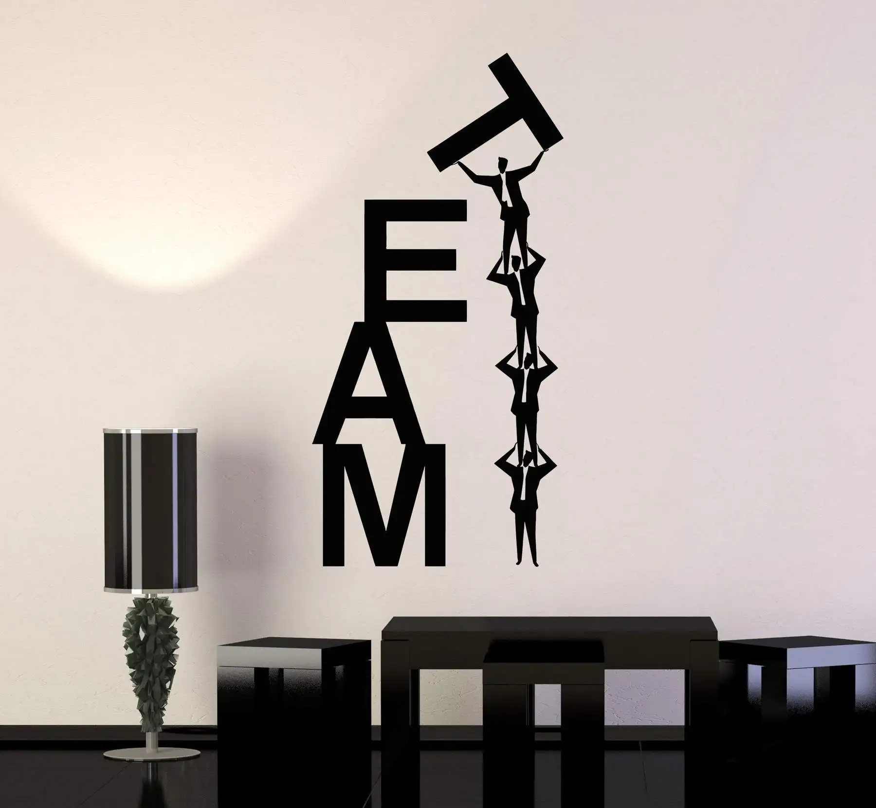 

Vinyl Office Wall Stickers Teamwork Office Team Word Stickers Office Area Wall Decoration Home Decoration Fashion Decals bg22