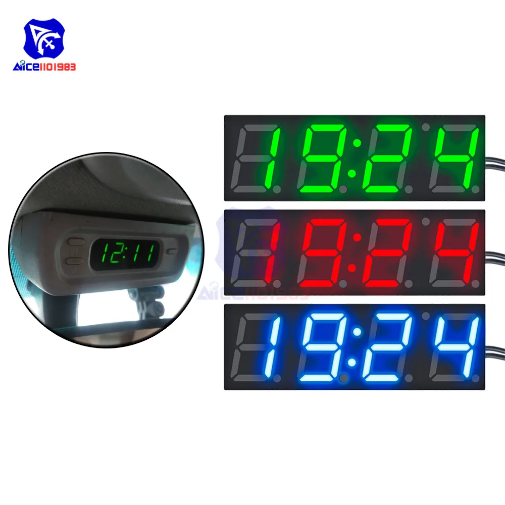 Diymore 3 In 1 R8025 Digitale Led Tijd Klok Temperatuur Voltage Module Mini Voltmeter Thermometer Voor Auto Arduino Elektronische Diy