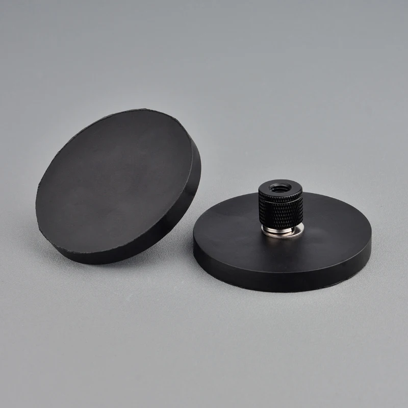 25KG Anit-Scratch Magnetic Mounting D66mm Female Thread Hole 1/4 Inch Adapter 3./8  Magnet Base Camera Led Tools