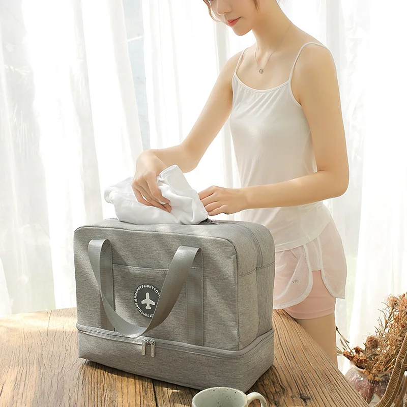 Luggage Dry Wet Separation Storage Bag Luggage Organizer Packing Travel Duffle with Shoes Bag Mesh Bag Cosmetic Bag Organiser