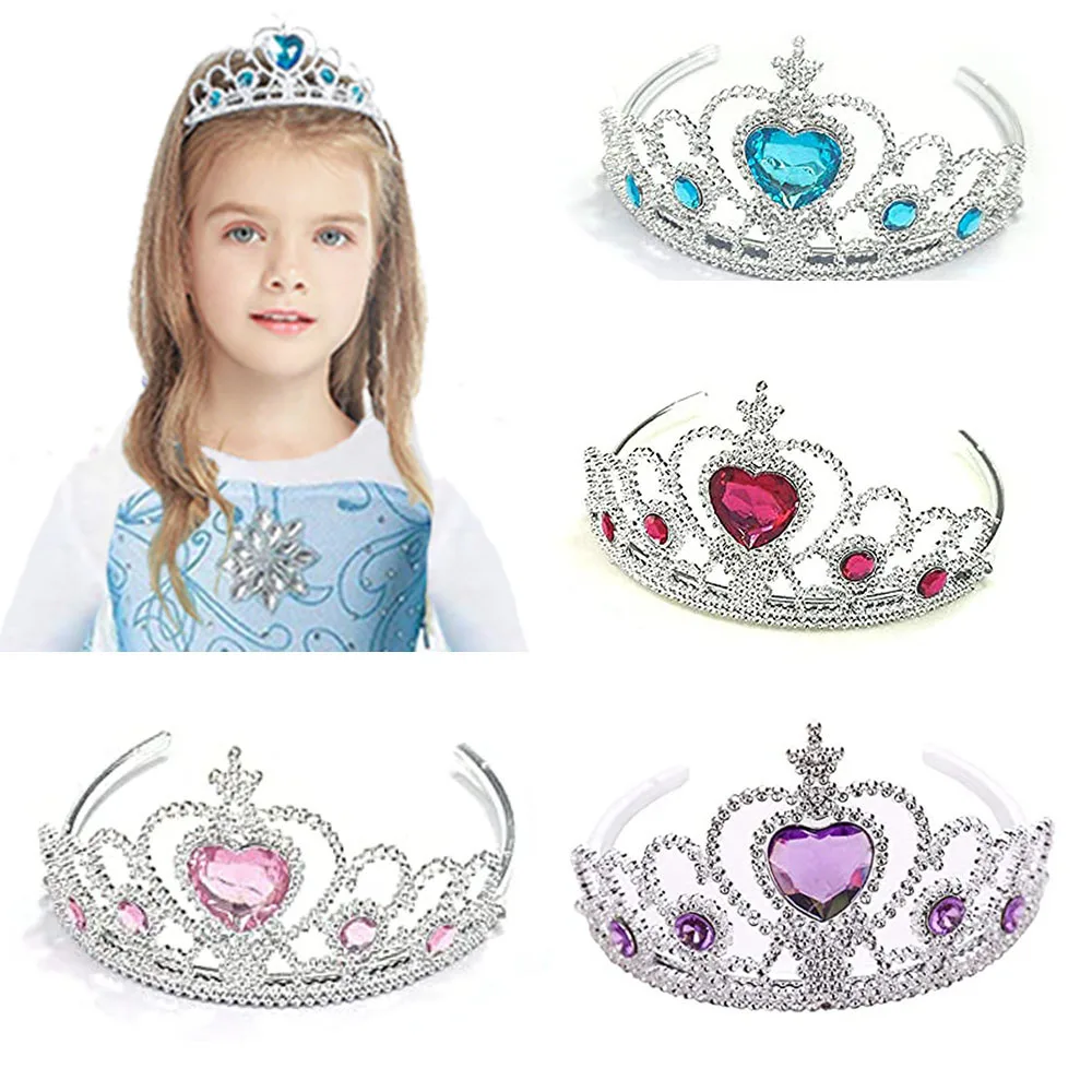 Princess Accessories Elsa Dress Up Set for Toddler Girls Elsa Crown Costume for Kids Party Wedding, Formal Pageant Birthday