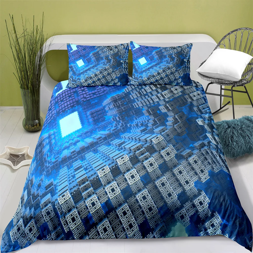 Home Textiles Printed Abstract Style Bedding Quilt Cover & Pillowcase 2/3PCS US/AE/UE Full Size Queen Bedding Set