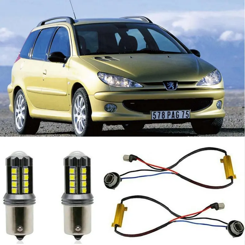

Fog lamps for PEUGEOT 206 SW 2E/K Stop lamp Reverse Back up bulb Front Rear Turn Signal error free 2pc