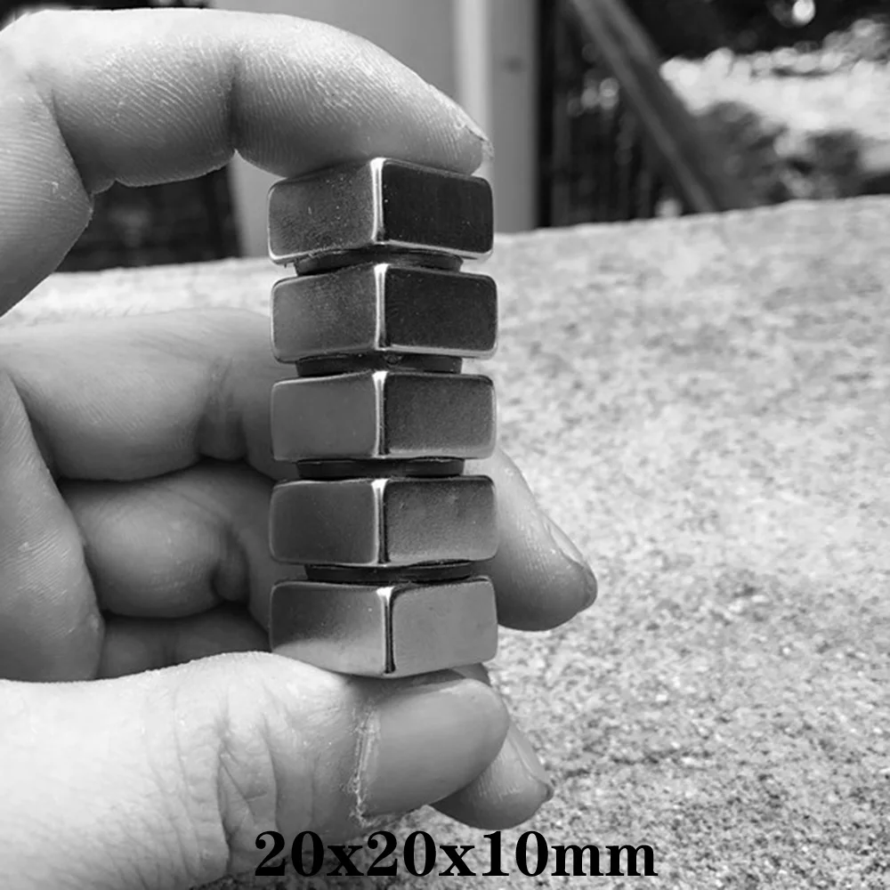 

1/2/5/10/20pcs 20x20x10 mm Search Quadrate Magnet 20mm*20mm Stong Magnets 20x20x10mm Powerful Neodymium Magnetic 20*20*10