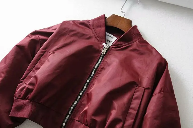 Chaquetas cortas de béisbol para mujer, abrigos sueltos con cremallera, chaqueta básica informal, abrigo Bomber, prendas de vestir femeninas, Tops WY264, otoño 2021