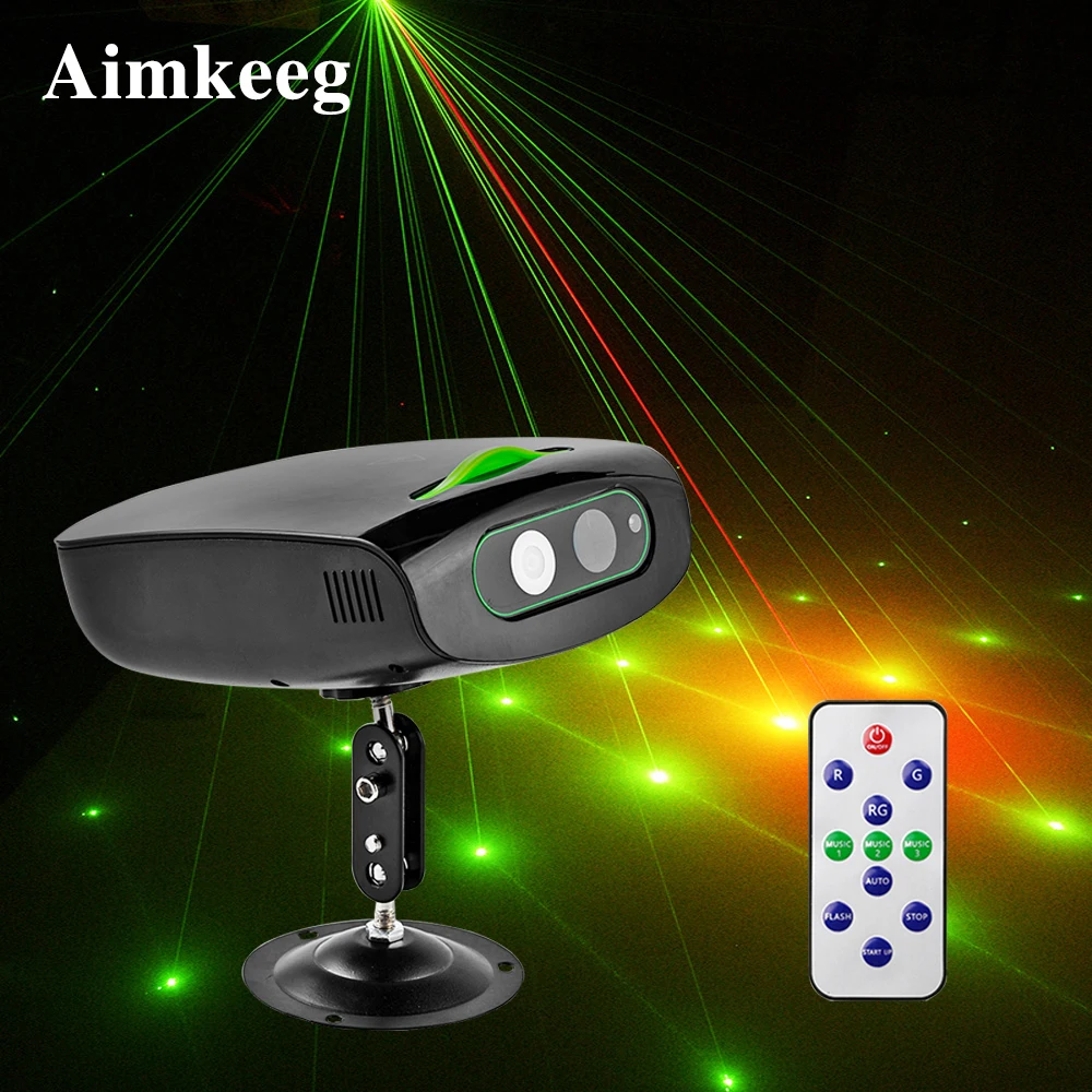 Laser Projector LED Stage Effect Projection Light IP65 DJ Lamp Projector with Sound Control for Home Christmas Party Decoration