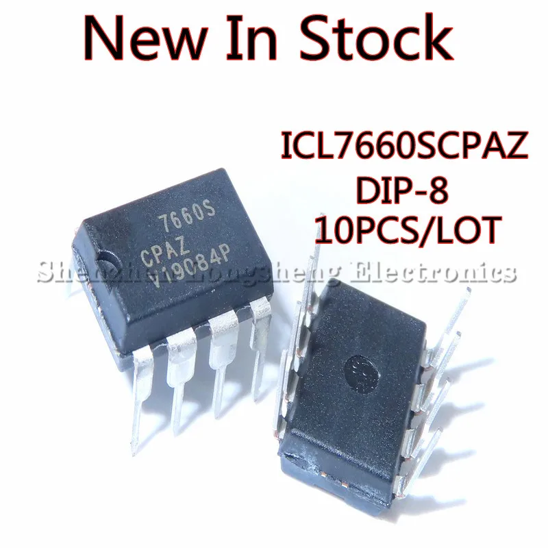 

10PCS/LOT ICL7660 ICL7660SCPAZ DIP-8 CMOS DC converter +5V to -5V New In Stock