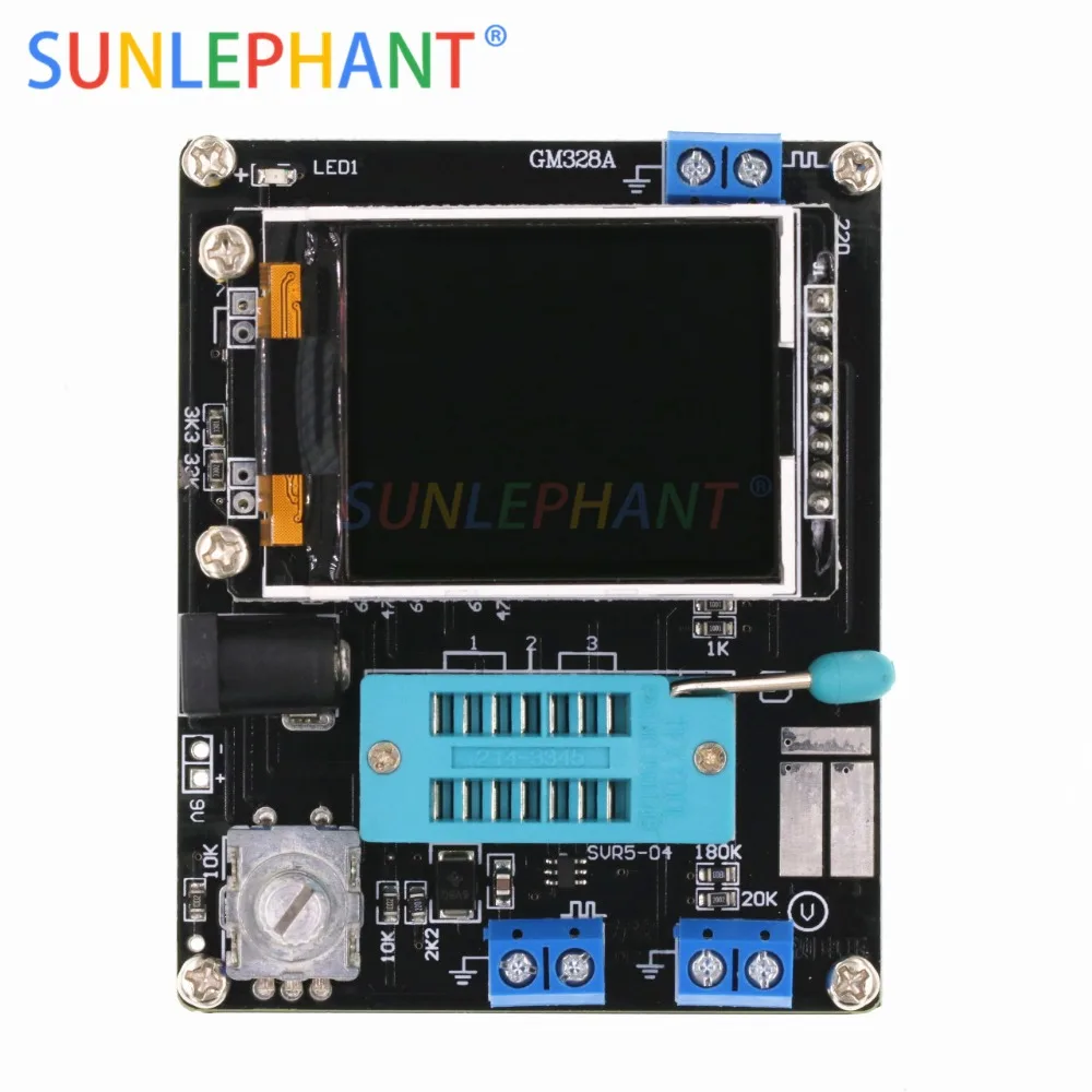 LCD GM328A Transistor Tester Diode Capacitance ESR Voltage Frequency Meter PWM Square Wave Signal Generator Soldering +DIY Box