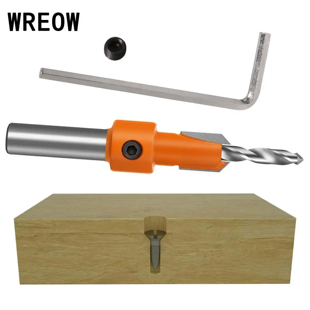 8/10mm Shank Wood Countersink Router Drill Bit Woodworking expanding Screw hole Drilling Milling Cutter for wood Timber plastic