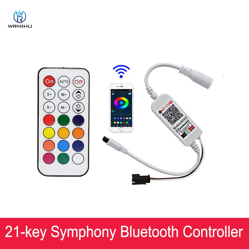 DC5-24V Symphony Pixel Controller 21-Key IR Remote Music Controller For 1903 WS2811 WS2812B SK6812 Light strip