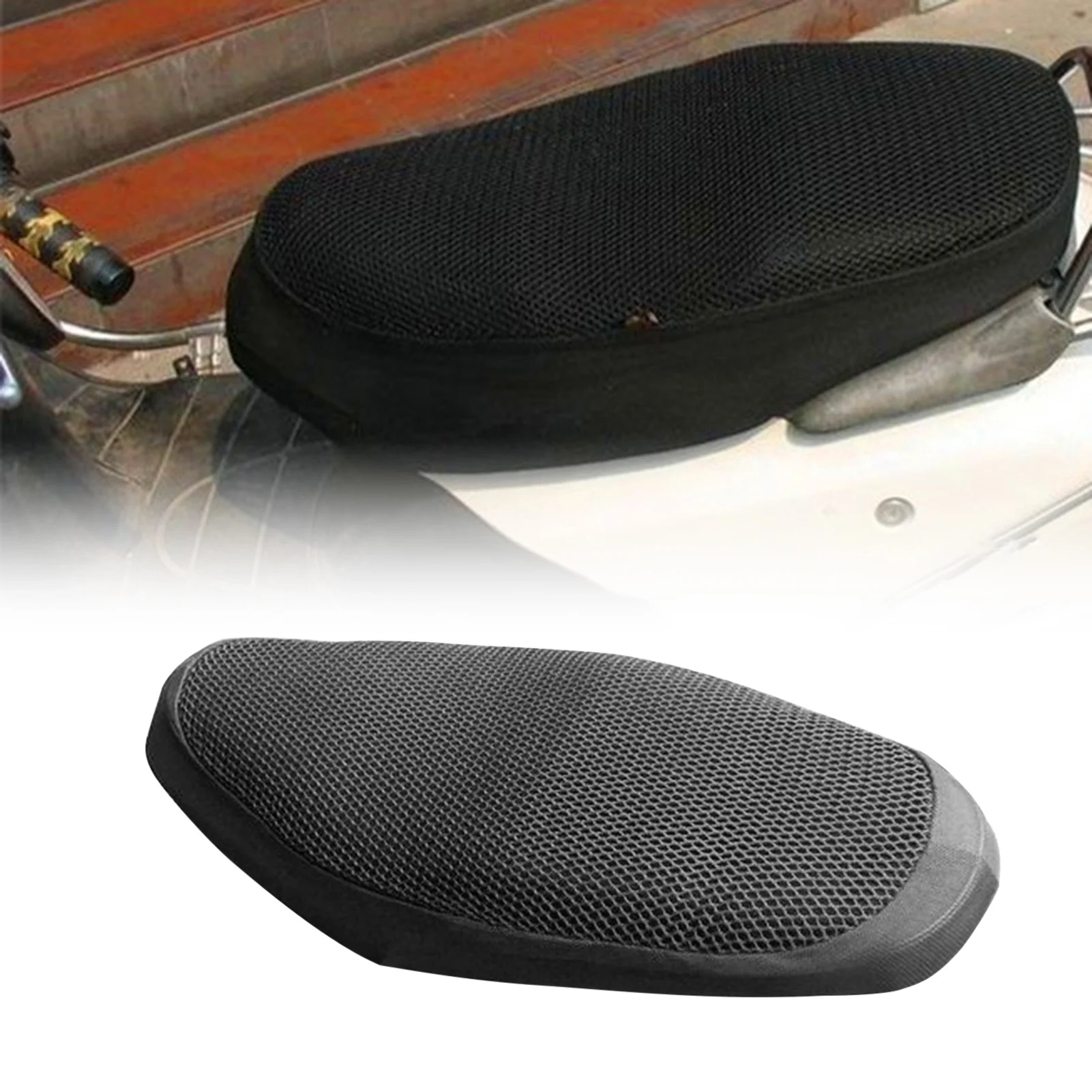 Summer Motorcycle Scooter Electric Bicycle Breathable 3D Mesh Seat Cover Cushion