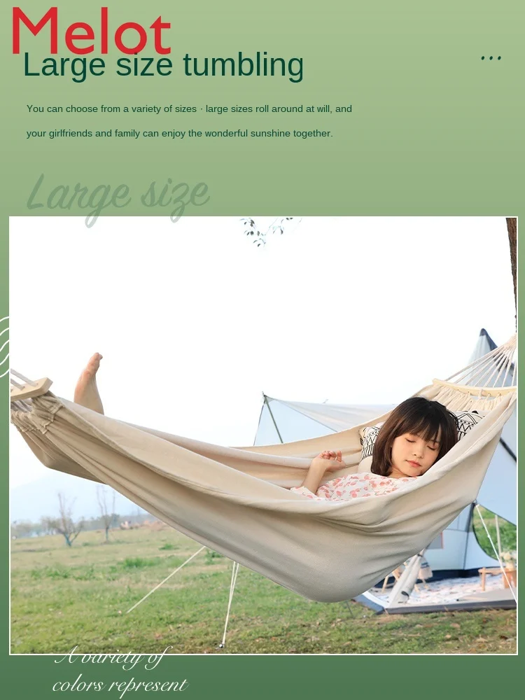 Hammock Outdoor Swing Outdoor Indoor Home Anti-Rollover Glider to Swing Adult Dormitory Double Hang Rope