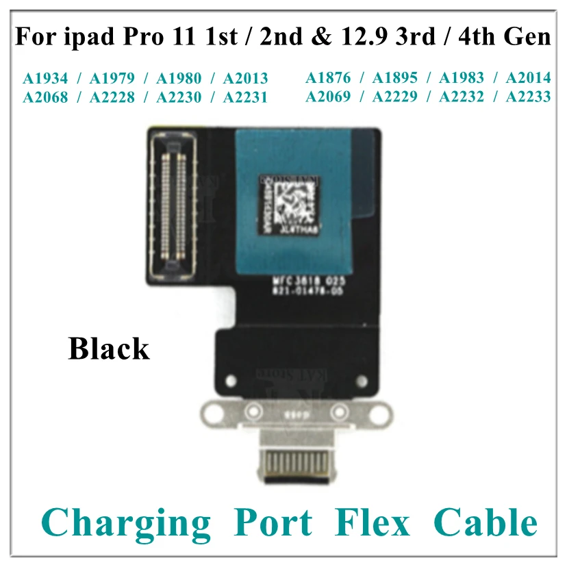 1Pcs for Ipad Pro 11 1st 2nd 12.9 Inch 3rd 4th Gen 2018 USB Charger Charging Dock Port Connector Flex Cable Replacement Parts