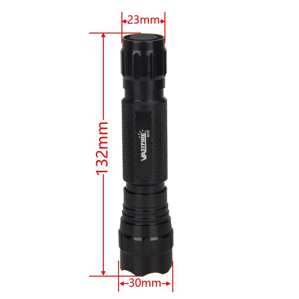 501B LED Tactical Light 500 Yards Rechargeable Hunting Flashlight Torch+Rifle Mount+Remote Switch+18650+Charger+Box