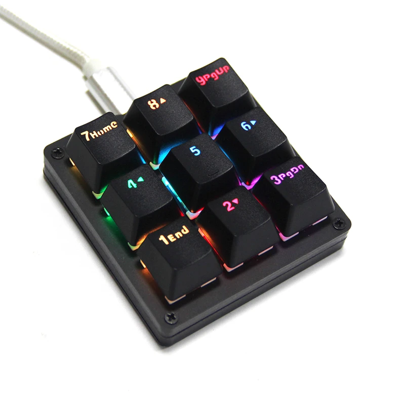 Programmable Keyboard 9 Keys Custom Mini Mechanical Keyboard OSU Game Portable RGB Tpye-c Keypad