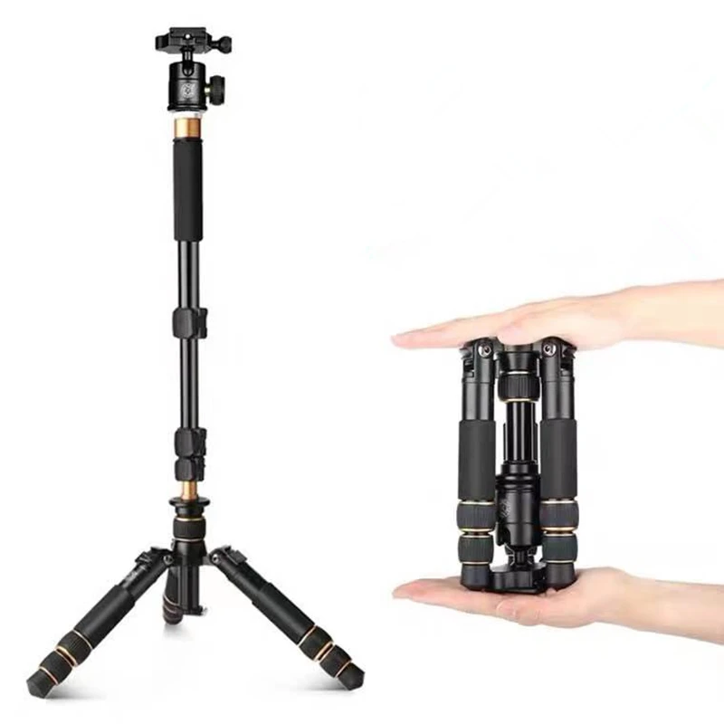 QZSD Q166C Мини Профессиональный штатив из углеродного волокна для камеры Выдвижной Штатив для видео путешествий с шаровой головкой и быстроразъемной пластиной