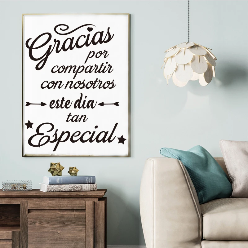 Vinyl wall sticker for home decoration Spain Gracia share art poster for living room house decoration gw105